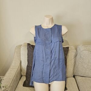 ZARA Blue Sleeveless Women's Top XS